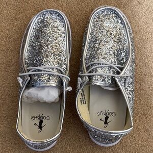 Corkys Women’s Sparkling Silver Slip-on Shoes